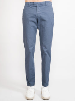 BRIGLIA 1949-Pantaloni in Jersey Blu Chiaro-TRYME Shop
