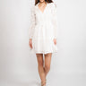 PINKO-Abito Corto in Sangallo Bianco-TRYME Shop