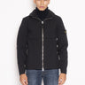 STONE ISLAND-Pilot Jacket in Soft Shell-R Q0122 Nero-TRYME Shop