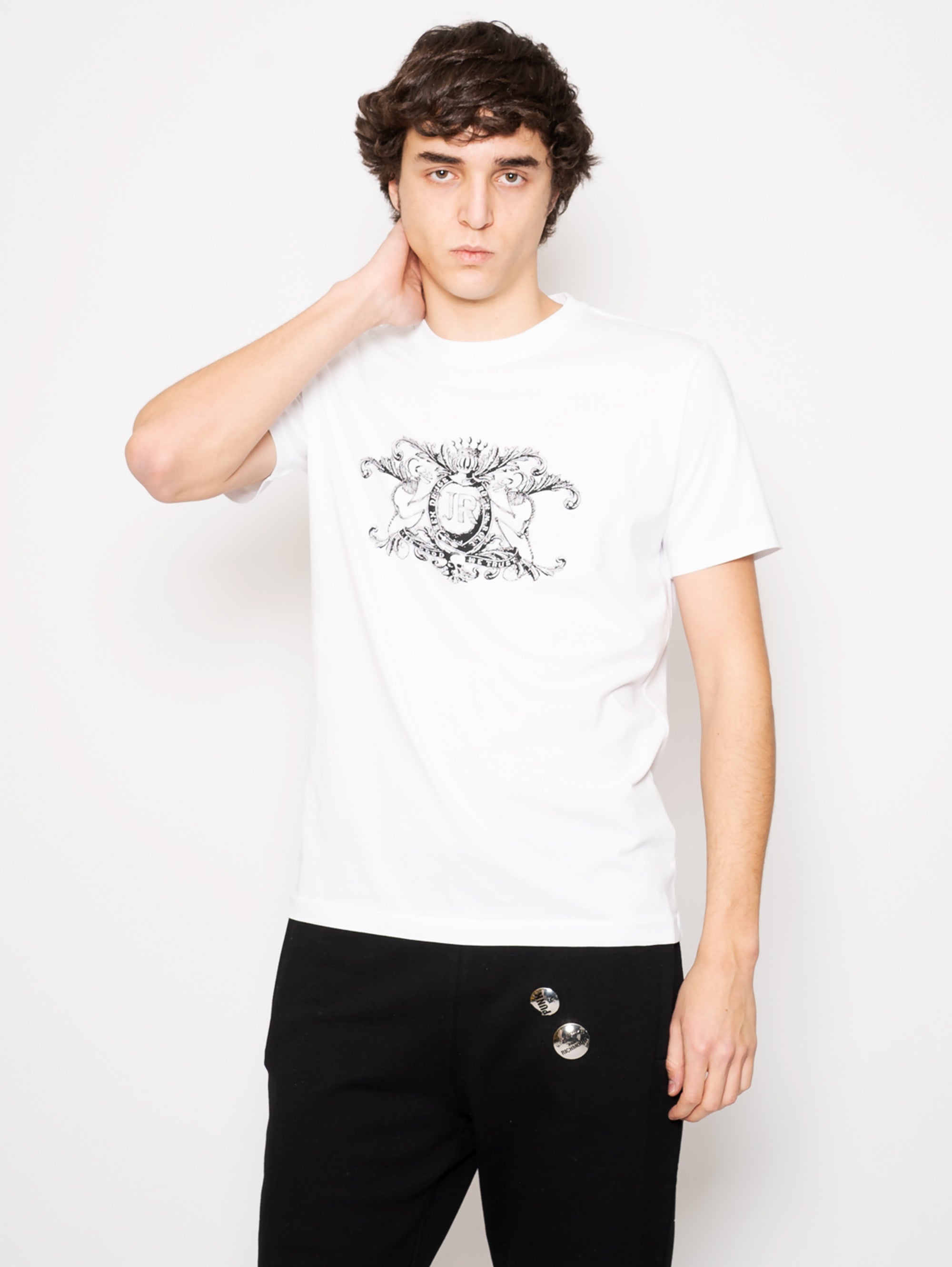 JOHN RICHMOND-T-shirt con Stampa Bianco-TRYME Shop