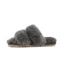 MOU-Slippers in Montone con Fasce Charcoal-TRYME Shop