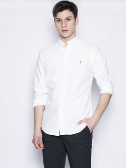 RALPH LAUREN-Camicia Oxford Bianco-TRYME Shop