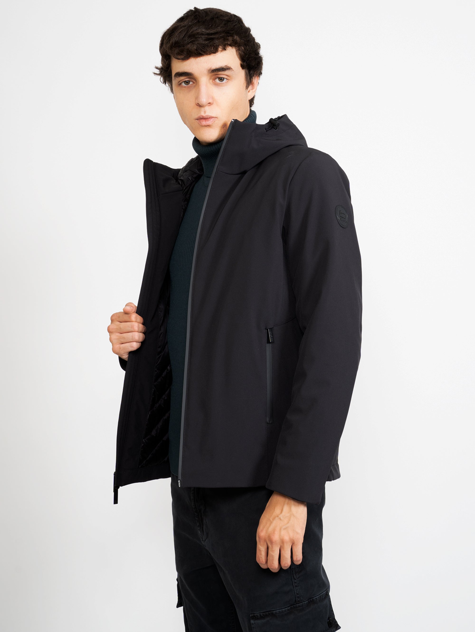 Windproof Hooded Jacket Black