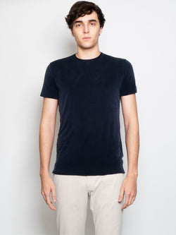 RRD-T-shirt Girocollo in Cupro Blu-TRYME Shop