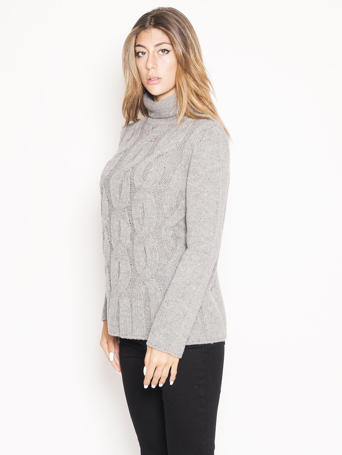 Gray Cable Front Shirt