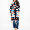 INSPIRED by AKEP-Cappotto in Maglia Stampa Navajo Multicolor-TRYME Shop
