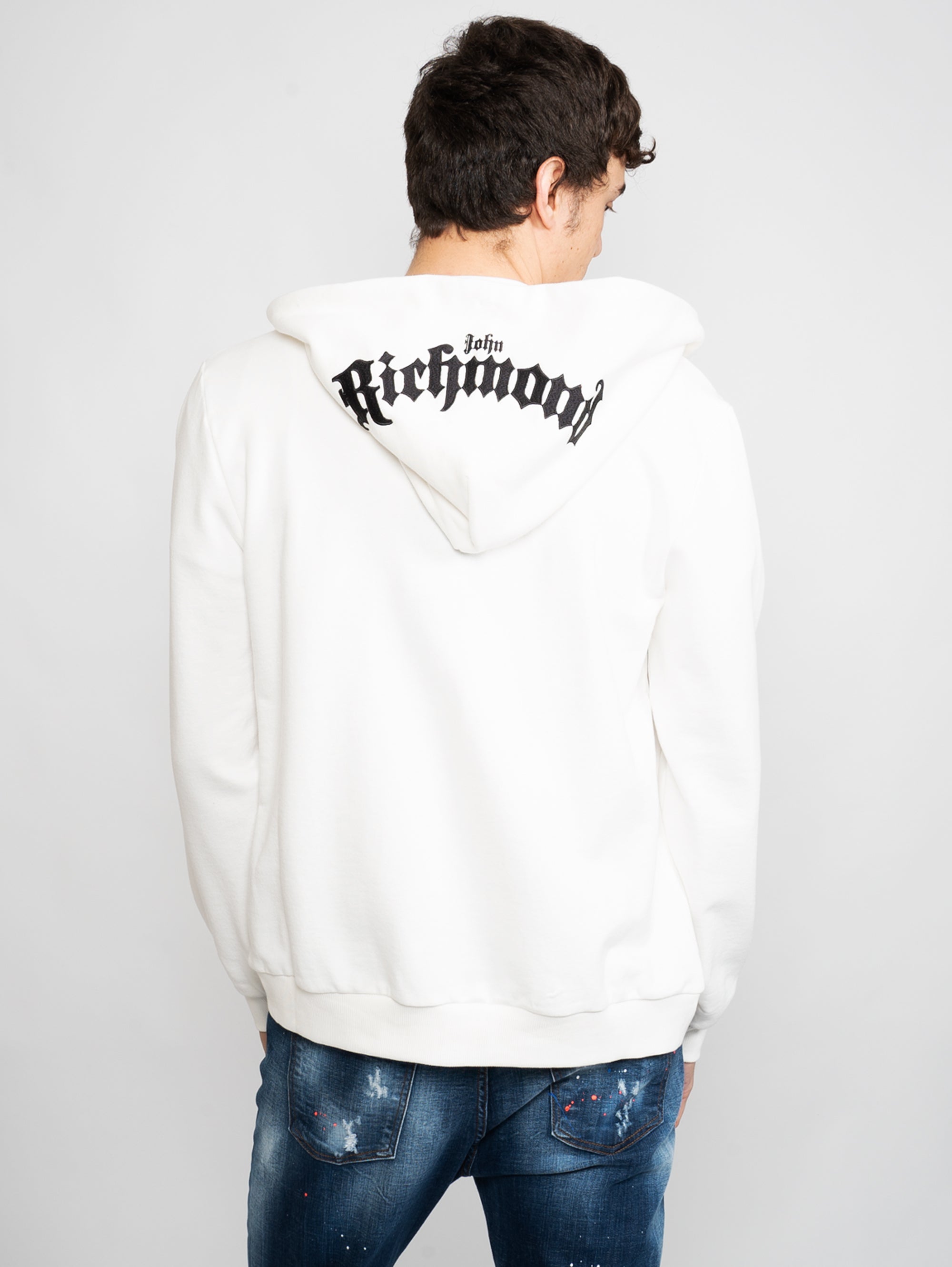 Sweatshirt with White Embroidery