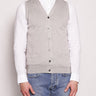 ALPHA STUDIO-Gilet in Cotone Frosted Perla-TRYME Shop