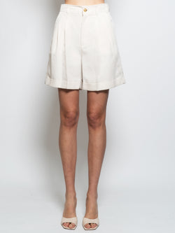 WOOLRICH-Shorts in Misto Lino Crema-TRYME Shop
