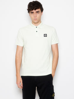 stone island white polo top