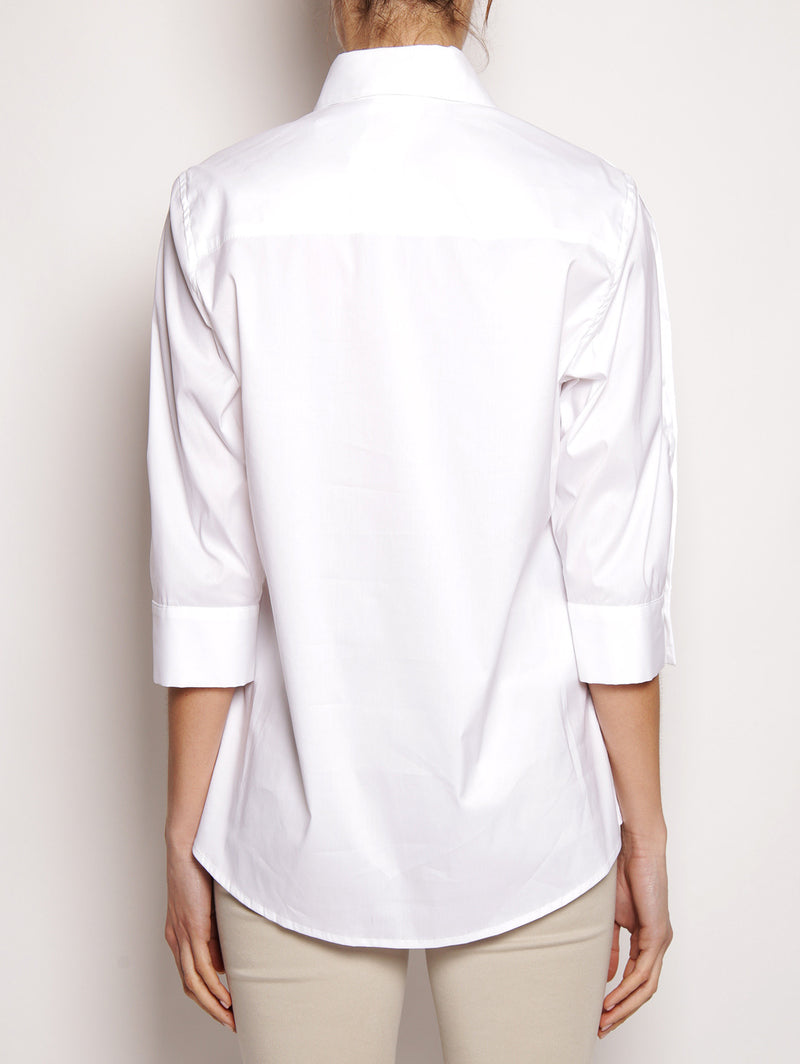 Camicia in popeline di cotone FTE17CAB77 Bianco-Camicie-FEDERICA TOSI-TRYME Shop