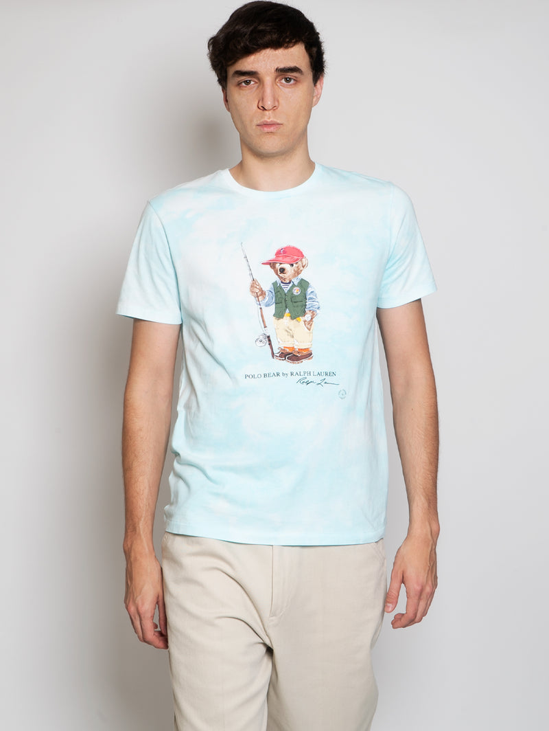 RALPH LAUREN-T-shirt Tie-Dye con Polo Bear Blu-TRYME Shop