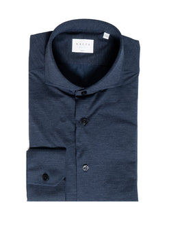 XACUS-Camicia in Tessuto Armaturato Blu-TRYME Shop