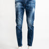 JOHN RICHMOND-Jeans con Schizzi di Vernice Blu-TRYME Shop