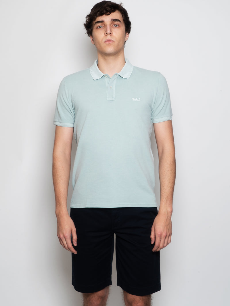 WOOLRICH-Polo in Cotone Verde-TRYME Shop