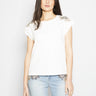 TWIN SET-T-shirt Boxi con Pietre Bianco-TRYME Shop