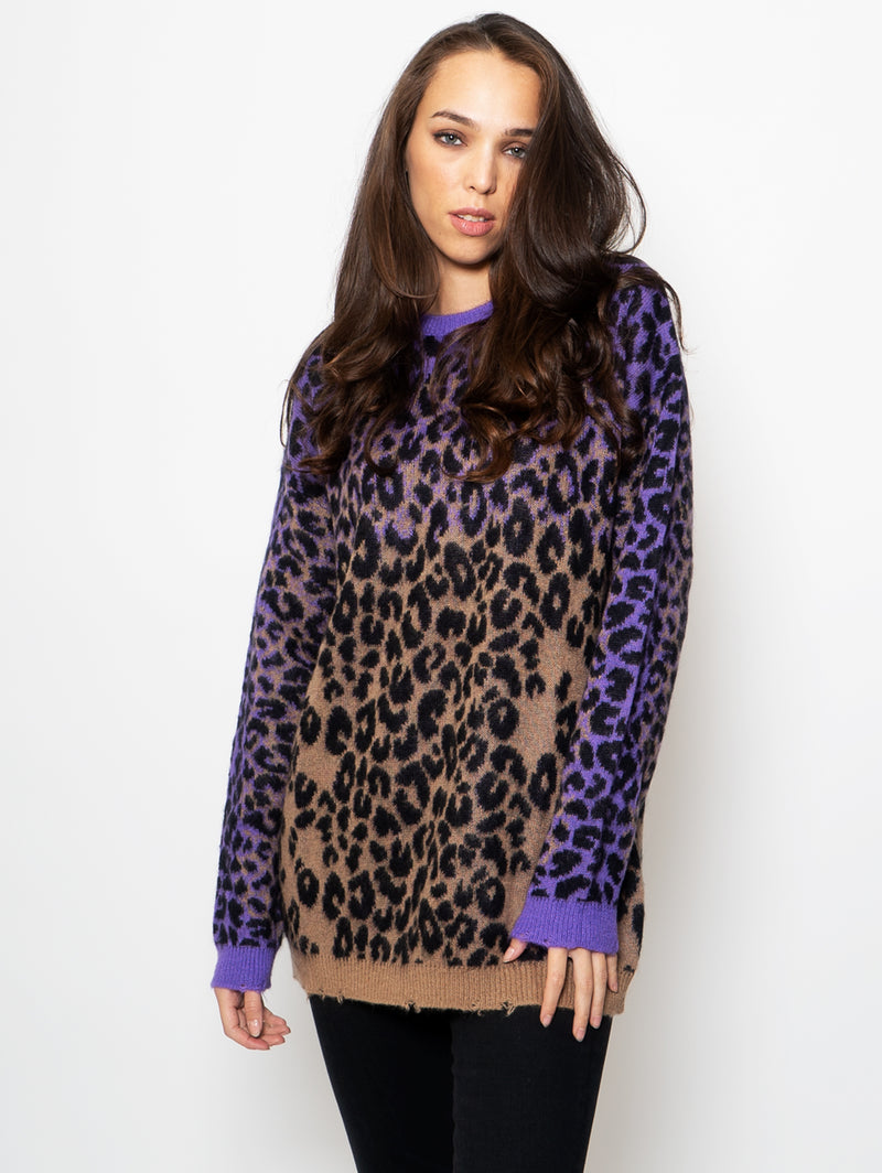 ANIYE BY-Maglia Maculata in Mohair Viola/Noce-TRYME Shop