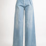 FEDERICA TOSI-Pantaloni Palazzo in Denim Azzurro-TRYME Shop