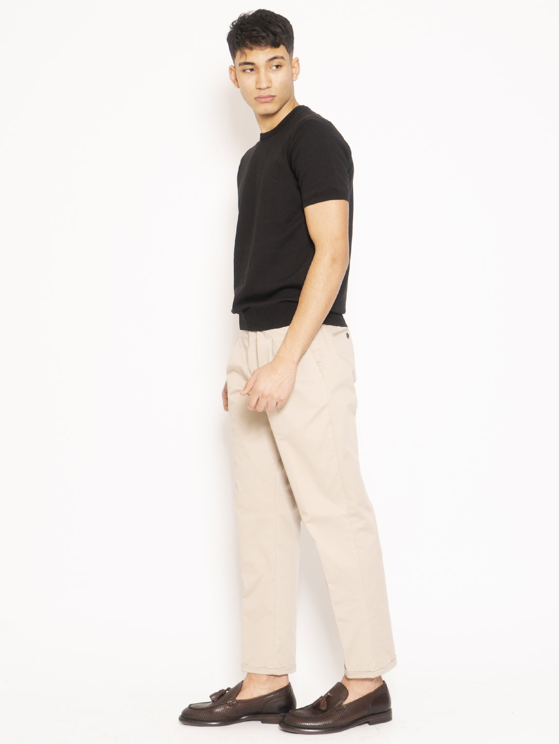 Pants with Pences Beige