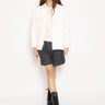 P.A.R.O.S.H.-Overshirt in Lana con Frange - Bianco-TRYME Shop