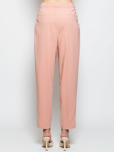 Carrot fit broek van crepe in roze