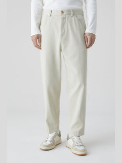 CLOSED-Pantalone in Twill di Cotone Organico Bianco-TRYME Shop