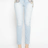 TWIN SET-Jeans con Ricami Denim Chiaro-TRYME Shop