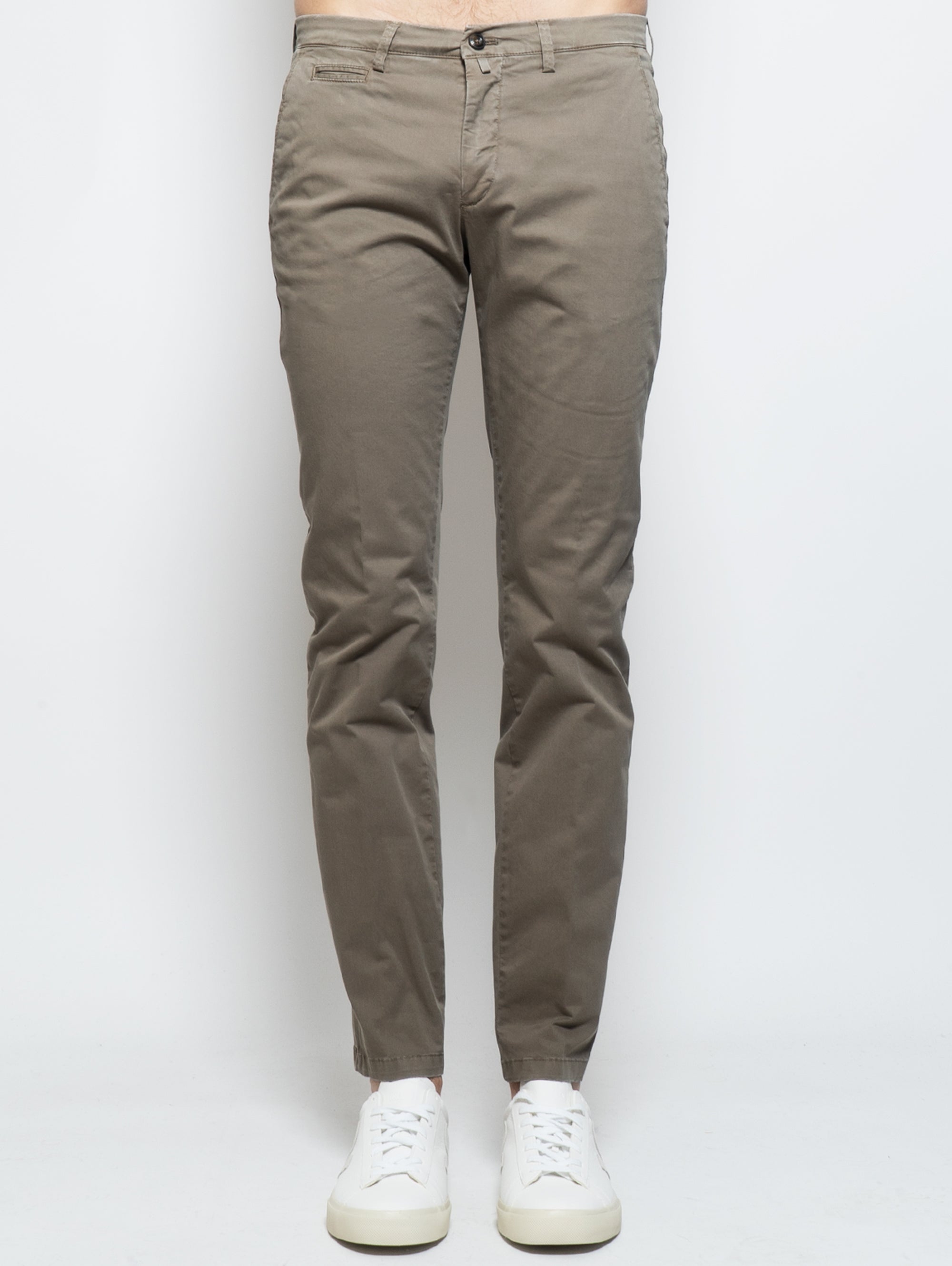 BRIGLIA 1949-Pantaloni Chino in Cotone Verde-TRYME Shop