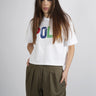 RALPH LAUREN-T-shirt Cropped Oversize Bianco-TRYME Shop