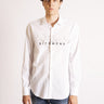 JOHN RICHMOND-Camicia con Schizzi e Logo Bianco-TRYME Shop