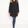WOOLRICH-Cappotto in City Fabric - Nero-TRYME Shop