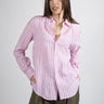 RALPH LAUREN-Camicia a Righe Relaxed Fit Rosa/Bianco-TRYME Shop
