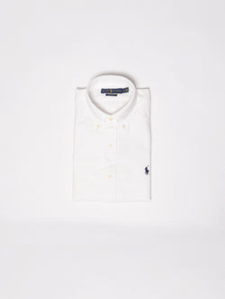 RALPH LAUREN-Camicia Oxford Custom Fit Bianco-TRYME Shop