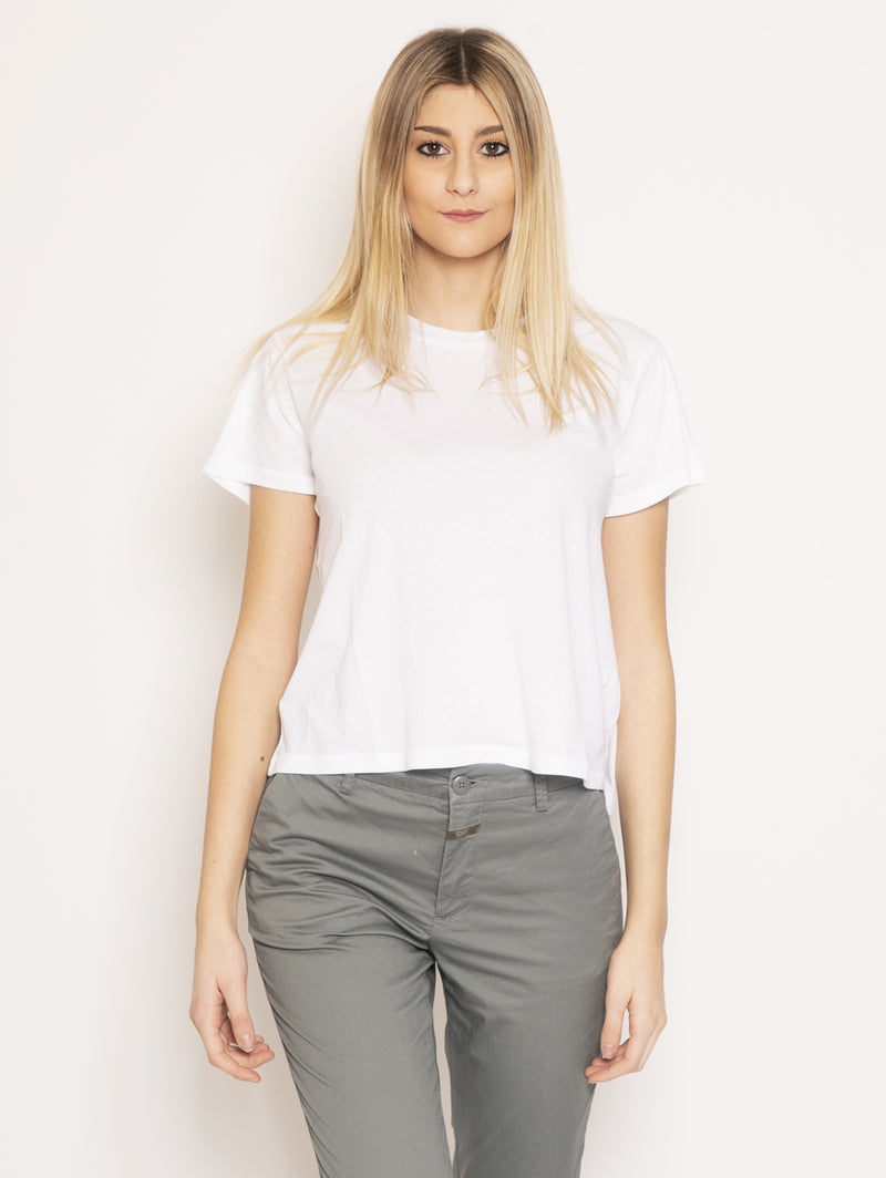 CLOSED-T-shirt con Piega Posteriore Bianco-TRYME Shop