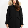 WOOLRICH-Giaccone Parka Luxury in Shape Memory Nero-TRYME Shop