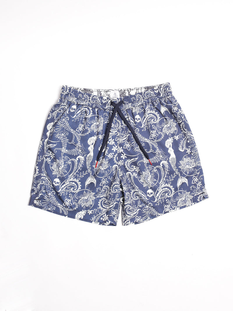 IN THE BOX-Boxer Mermaid Blue/White-TRYME Shop