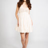 PINKO-Abito Corto con Bustino Intrecciato Bianco-TRYME Shop