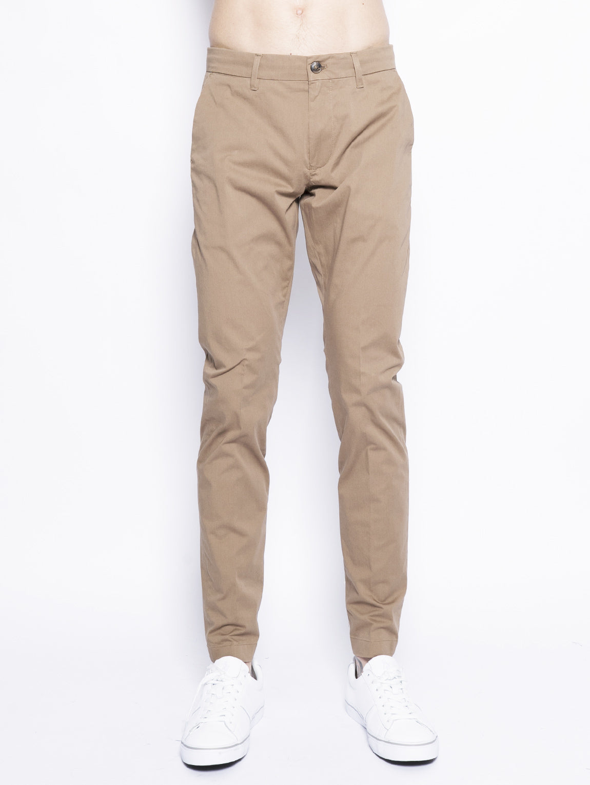CLOSED-Pantalone in Cotone Elasticizzato Kaki-TRYME Shop
