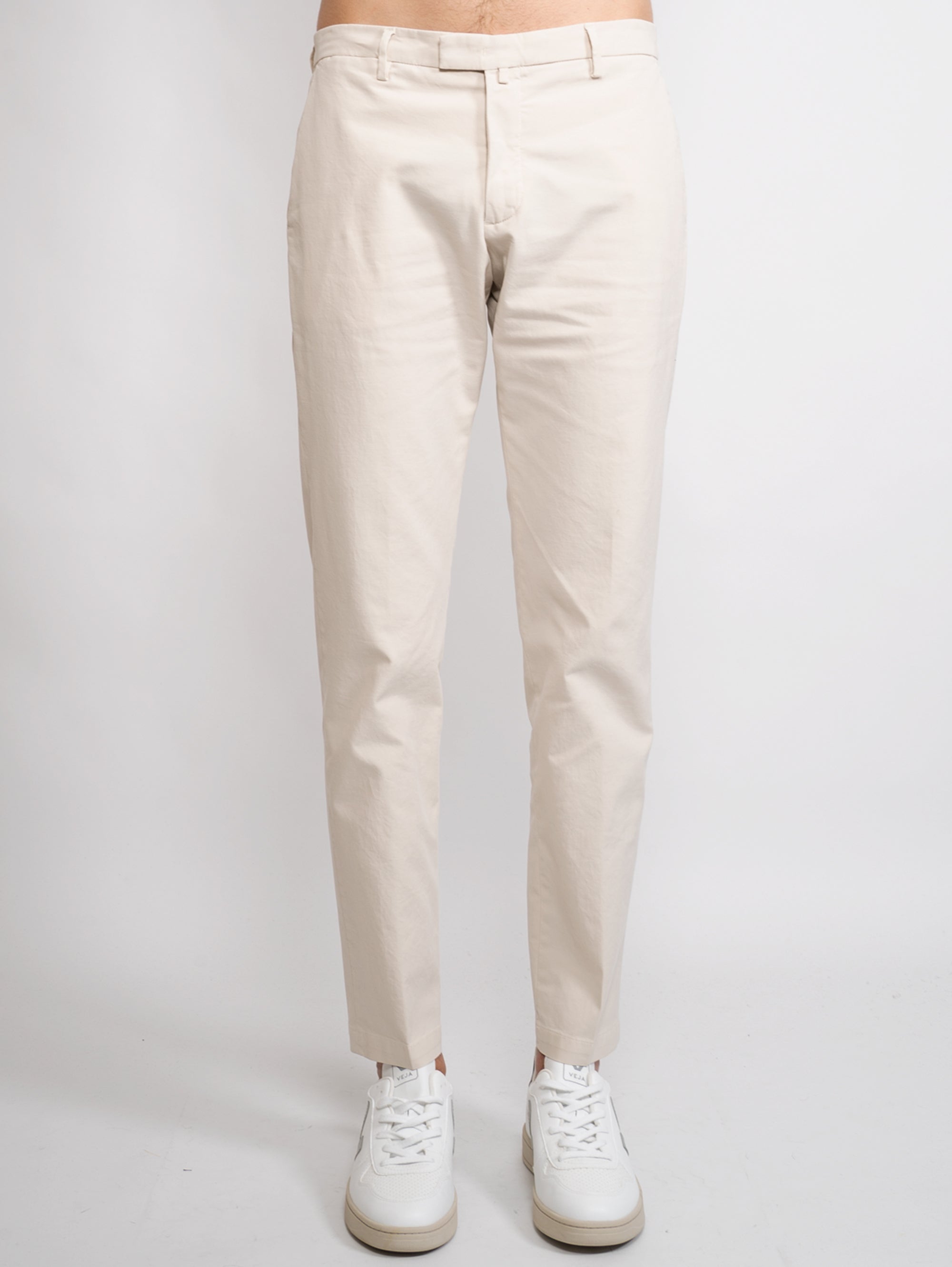 BRIGLIA 1949-Pantaloni in Rasatello di Cotone Beige-TRYME Shop