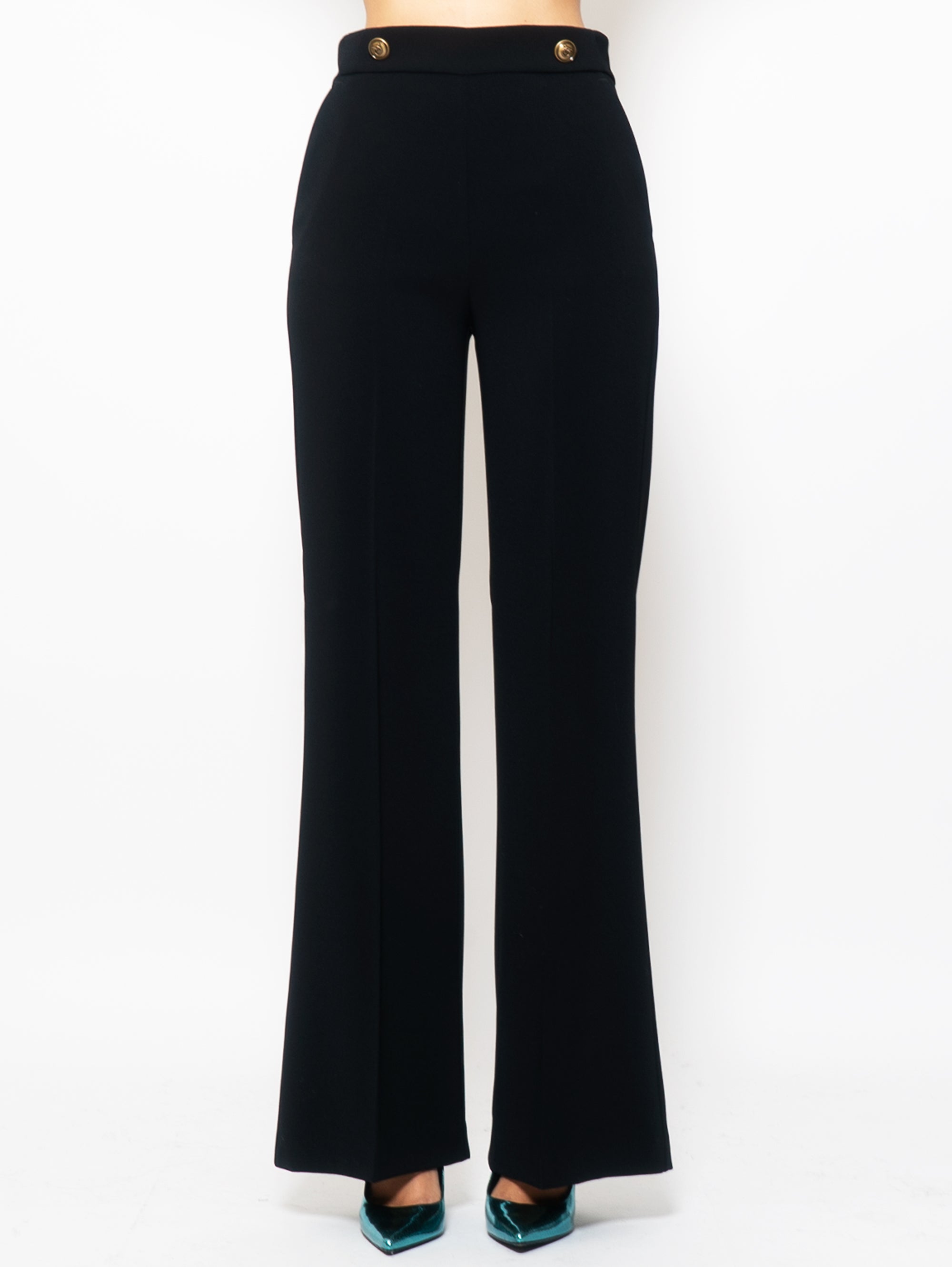 PINKO-Pantalone Flare Nero-TRYME Shop