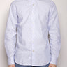 XACUS-Camicia con Micro Righe e Pois Bianco/celeste-TRYME Shop