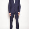 MANUEL RITZ-Abito slim in fresco lana Blu-TRYME Shop