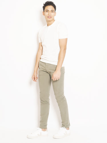 Pantalon avec revers vert
