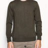 ALPHA STUDIO-Girocollo in Lana Meniros Verde Militare-TRYME Shop