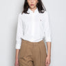 RALPH LAUREN-Camicia in Maglia Oxford Piqué Bianco-TRYME Shop