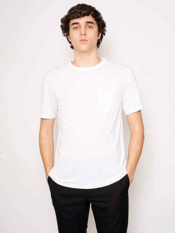 OFFICINE GÉNÉRALE-T-shirt con Taschino Bianco-TRYME Shop