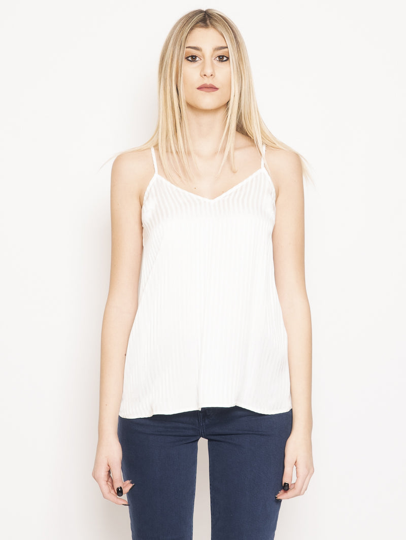FEDERICA TOSI-Top a Righe Bianco-TRYME Shop