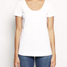 TWIN SET-T-shirt con Scollo Ampio Bianco-TRYME Shop