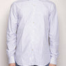 XACUS-Camicia con Micro Righe e Pois Bianco/Azzurro-TRYME Shop