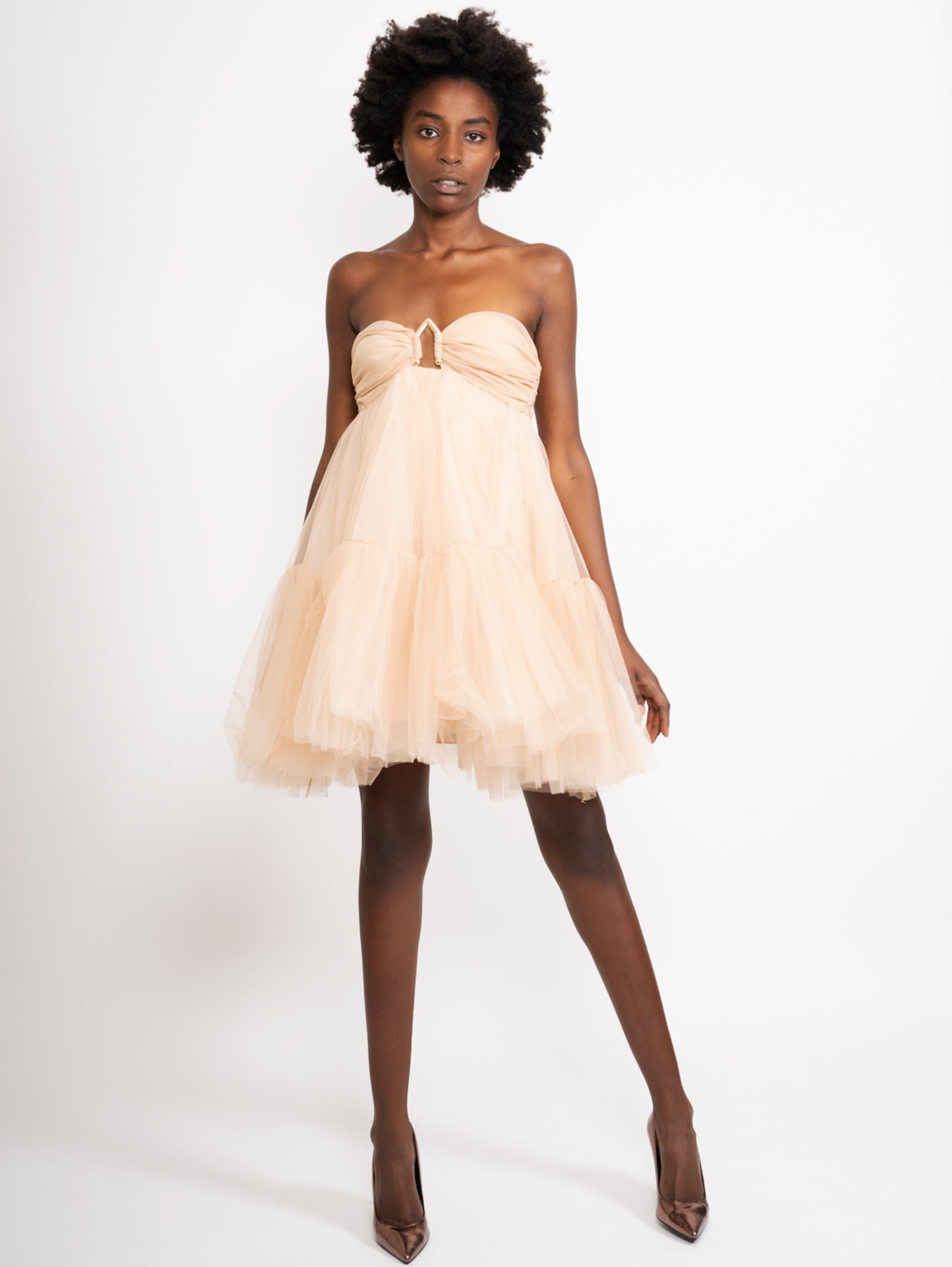 ANIYE BY-Abito in Tulle Rosa-TRYME Shop